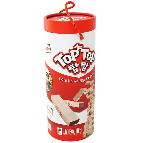 코리아보드게임즈 탑탑 균형잡기 게임, 혼합색상, 1개