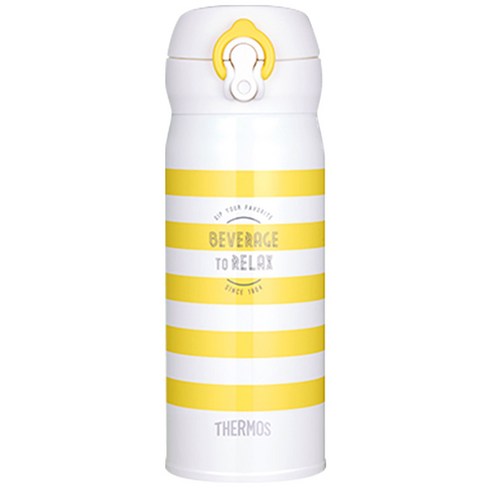 써모스 미디엄 텀블러 JNL-403K, 옐로우보더, 400ml, 1개