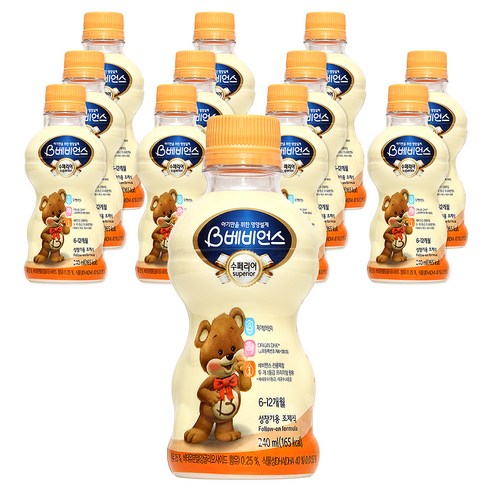 베비언스 퍼스트밀 액상분유 2단계 240ml + 니플, 12개입, 1개