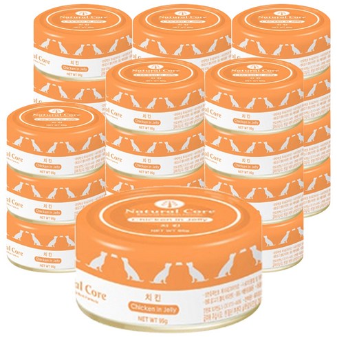 네츄럴코어 강아지 영양 간식 캔, 치킨, 95g, 24개
