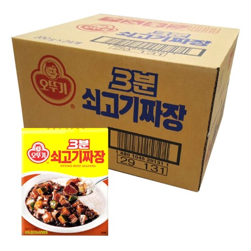 오뚜기3분 쇠고기 짜장, 200g, 24개