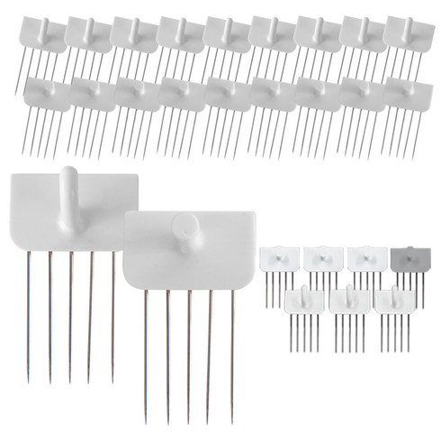 꼭꼬핀 일자형 10p + U자형 10p + 랜덤발송 7p 세트, 화이트, 1세트