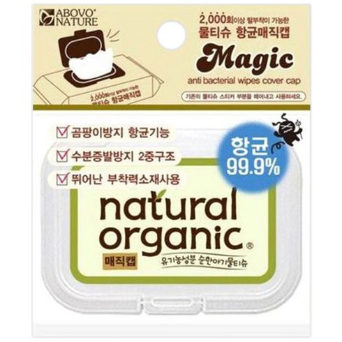 네츄럴오가닉 향균 매직캡 물티슈 미포함, 1개