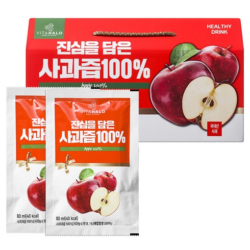 비타할로 진심을 담은 사과즙, 30개, 80ml