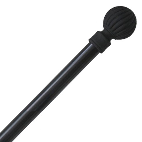 메종텍스타일 모던클래식 볼 35 mm 커튼봉, 블랙