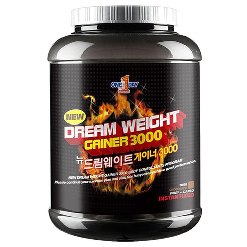 원데이뉴트리션 뉴 드림 웨이트 게이너 3000 헬스 보충제, 3kg, 1개