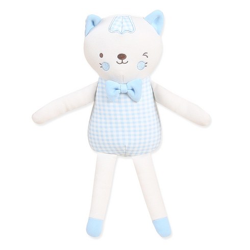 오가닉붐 유아용 롱롱이 고양이 애착인형, 남아, 1개