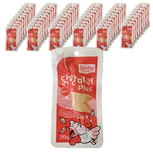 태비토퍼 반려동물 플러스 간식, 닭가슴살, 20g, 60개