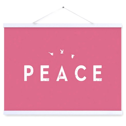 인테리어포스터10 peace, 핑크