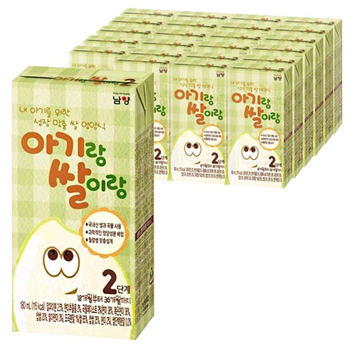 아기랑쌀이랑 2단계 180 ml, 24개, 쌀 + 곡물 혼합맛