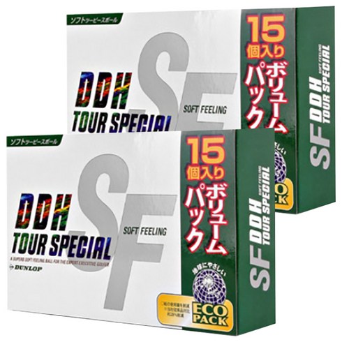 던롭 DDH 소프트필링 III 골프공 정품볼 2피스, 화이트, 15개입, 2개