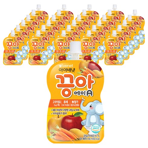 아이배냇 끙아 과일야채주스, 80ml, 30개