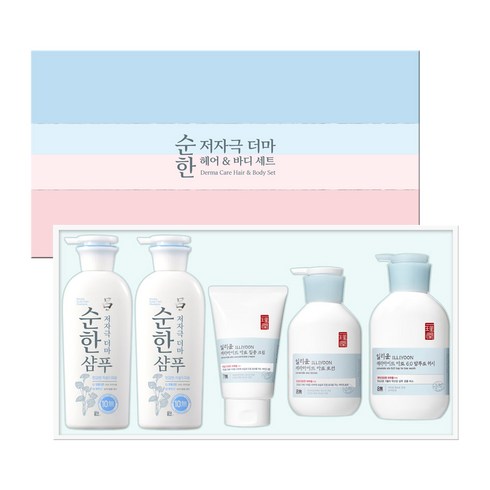 아모레퍼시픽 순한 저자극 더마 헤어 & 바디 선물세트, 1세트