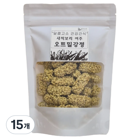 올리브잇 달콤고소 건강간식 새싹보리 여주 오트밀강정, 350g, 15개