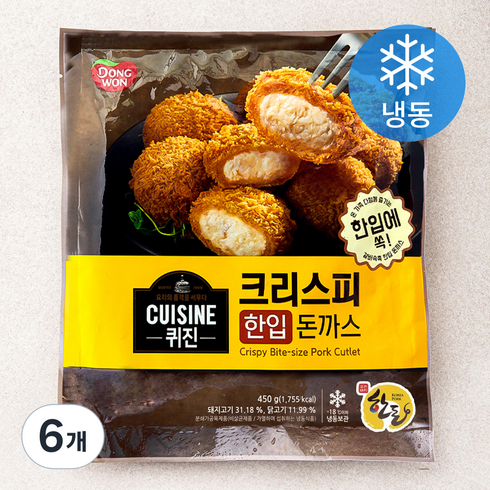 퀴진 크리스피 한입돈까스, 6개, 450g