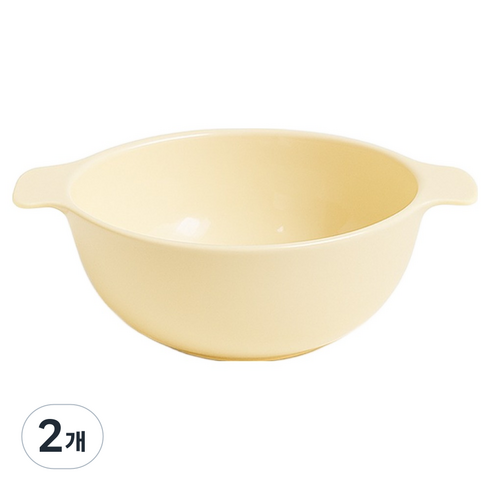 리빙메이트 유아용 멜라민 식판볼, 바닐라 크림, 2개, 단품