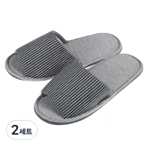 베이스알파에센셜 소프트 쿠션 거실화, 차콜, 2세트