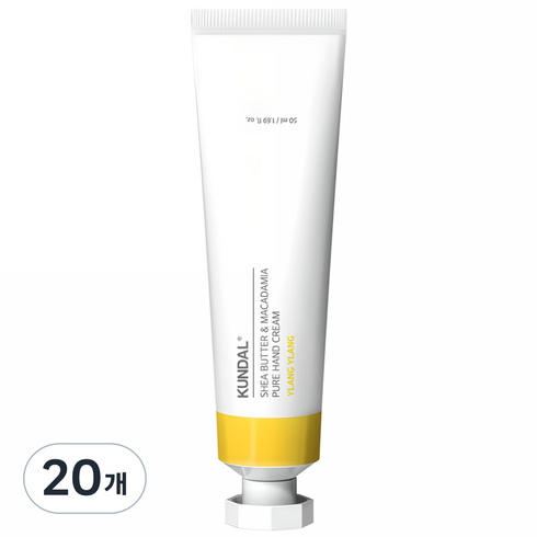 쿤달 시어버터 앤 마카다미아 퓨어 핸드크림 일랑일랑, 50ml, 20개
