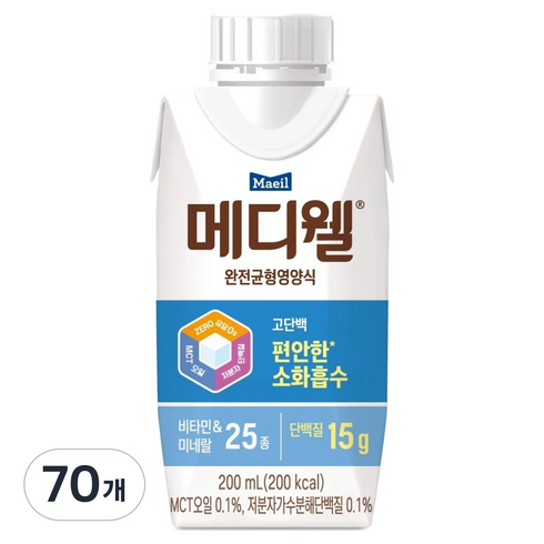 메디웰 고단백 완전균형영양식, 200ml, 70개