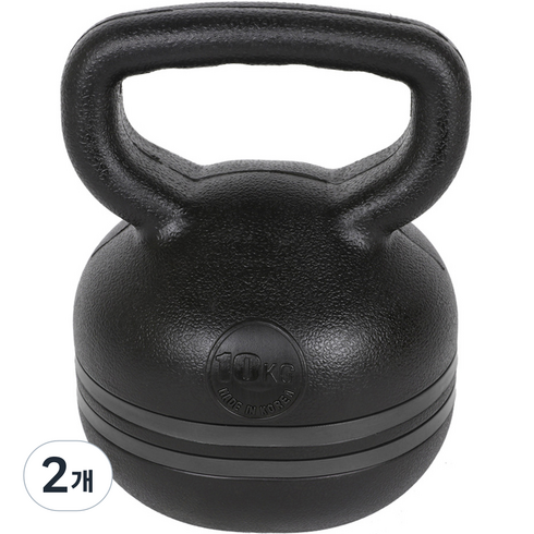 아리프 라인 케틀벨, 블랙, 10kg, 2개
