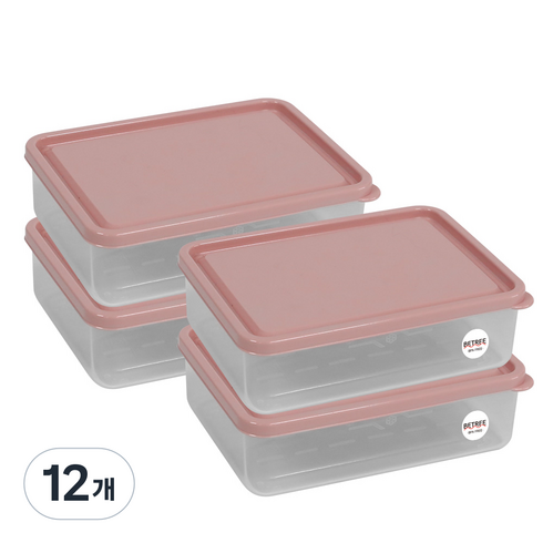 비트리 휘어지는 냉동실 정리용기 시즌2 600ml 핑크, 1개입, 12개