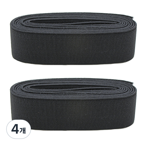 해피베어스 고무줄 30mm, 블랙, 4개