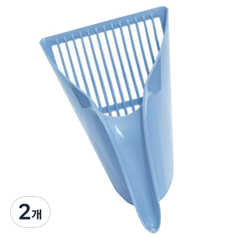 마이티펫 고양이 화장실 배변처리 모래삽, 블루, 2개