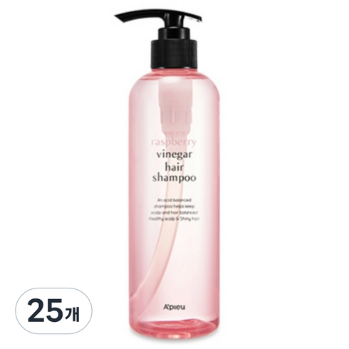 어퓨 라즈베리 식초 헤어 샴푸, 500ml, 25개