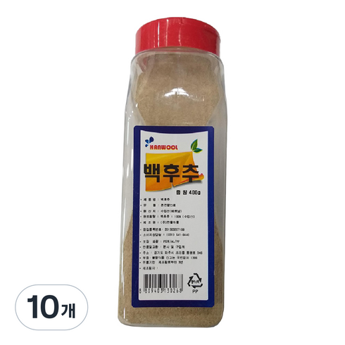 한울식품 백후추, 400g, 10개