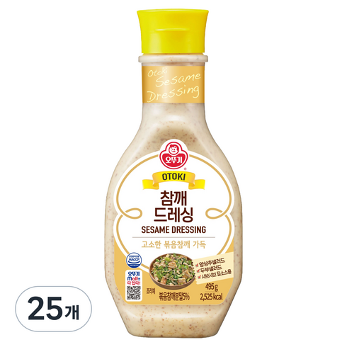 오뚜기 참깨 드레싱, 495g, 25개