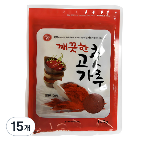 햇살나래 깨끗한 고춧가루, 100g, 15개