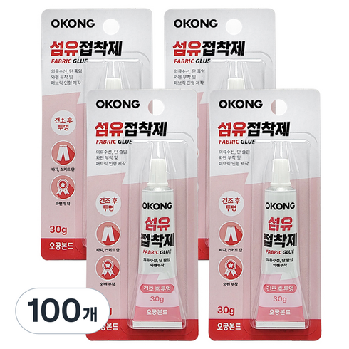 오공 섬유 접착제 30g, 100개