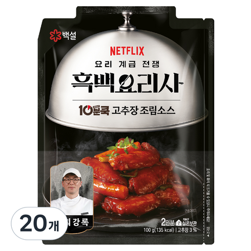 백설 흑백요리사 최강록 10분쿡 고추장 조림소스, 20개, 91ml