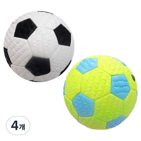 아가플러스 베이직 패턴 소프트 미니 축구공 15cm, 랜덤발송, 4개