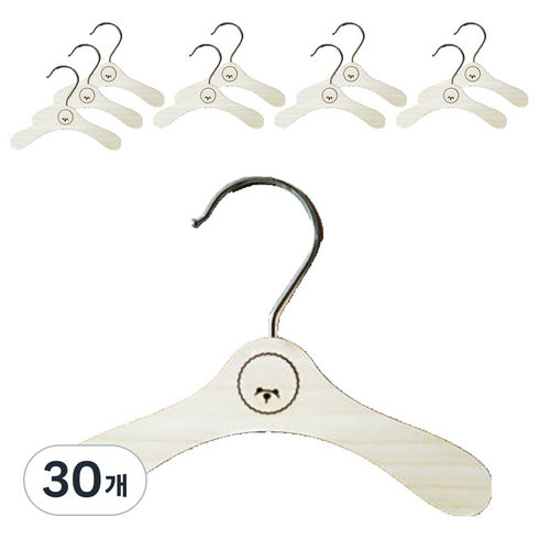 리치독스 반려동물 원목 로고 옷걸이, 30개