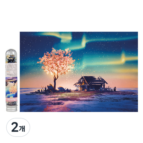 리나블루 성인 미니 유명한 그림 풍경 퍼즐 234 디자인7, 234피스, 혼합색상, 2개