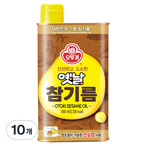 오뚜기옛날 참기름, 450ml, 10개