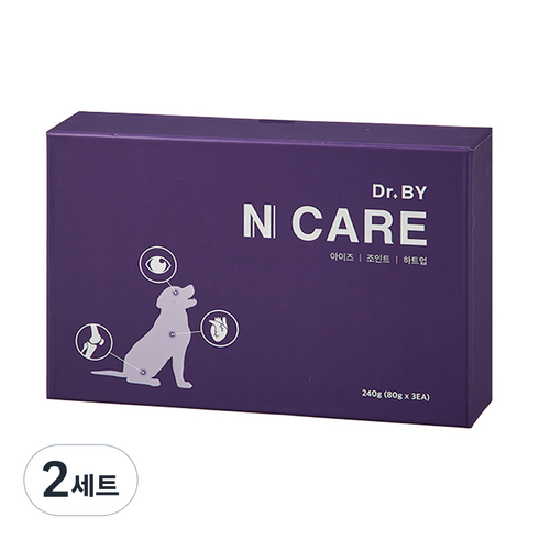 닥터바이 강아지 N케어 아이즈 조인트 하트업 영양제 3종 선물세트, 70정, 종합영양제, 2세트