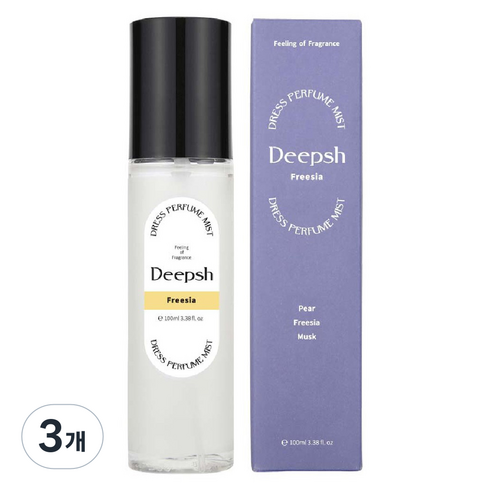 딥쉬 니치 퍼퓸 섬유향수, 프리지아, 100ml, 3개