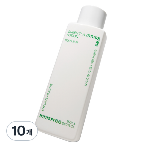 이니스프리 그린티 포맨 로션, 150ml, 10개