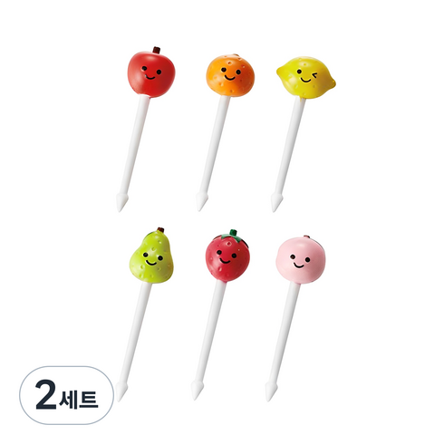 토루네 과일픽 꼬치 6종 세트, 2세트, 6개입