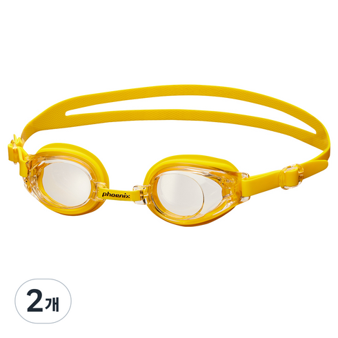 피닉스 아동용 노미러 수경 PN-509J, Yellow, 2개