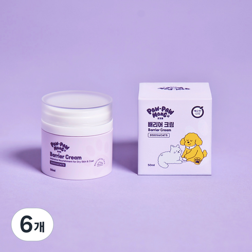 포포몽 강아지 고양이 공용 배리어 크림, 6개, 50ml