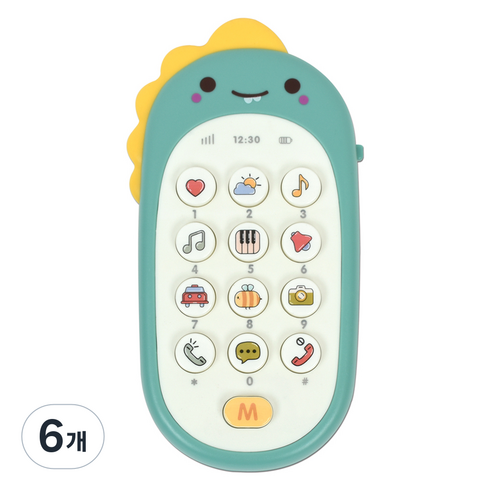 벨루키 멜로디 버튼식 휴대폰 아기전화기, 공룡, 6개