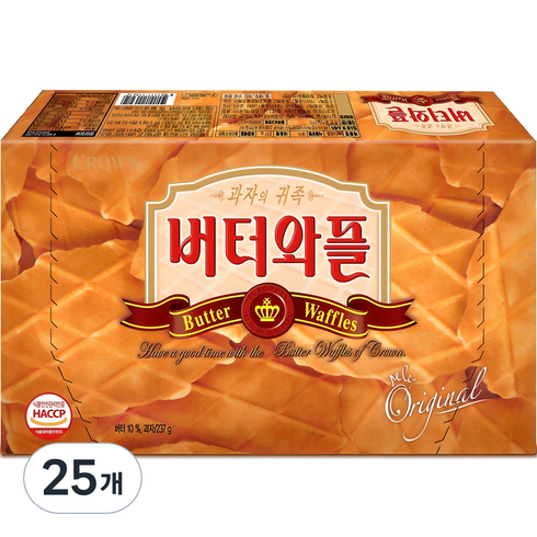크라운 버터와플, 237g, 25개