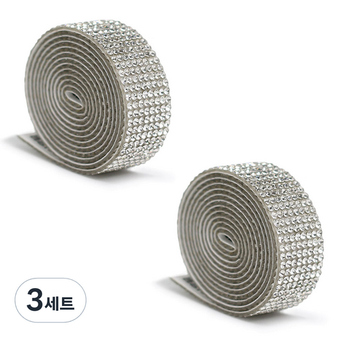 모나코올리브 DIY 큐빅 스티커 롤 8줄, 실버, 6개