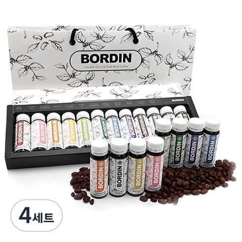 보르딘 콜드브루 선물세트 + 쇼핑백, 더치커피 앰플 12p, 4세트