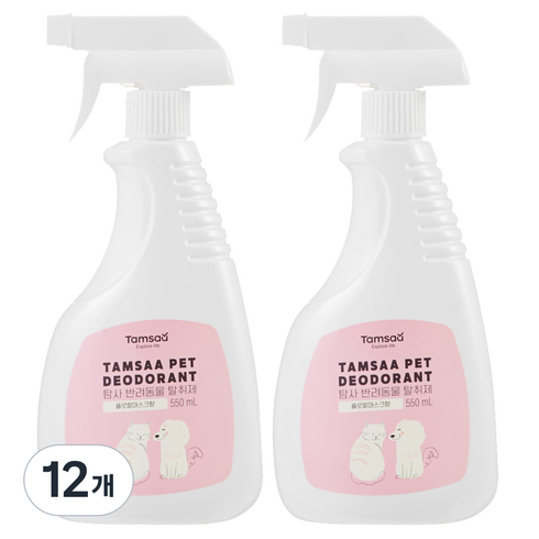 탐사 반려동물 탈취제 플로럴머스크향, 550ml, 12개