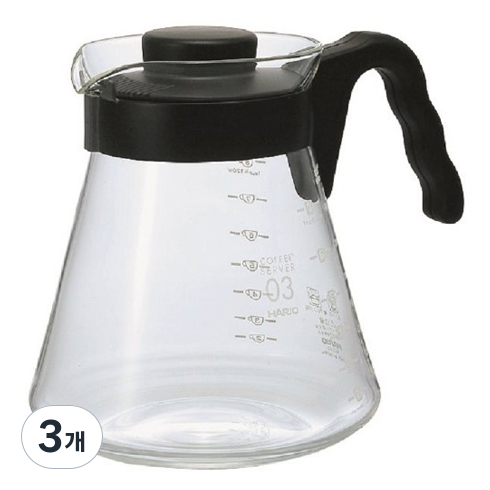 하리오 핸드드립서버, 1L, 3개, 단품