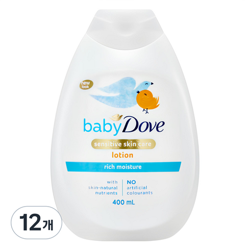 베이비도브 리치 모이스처 유아 바디로션, 400ml, 12개